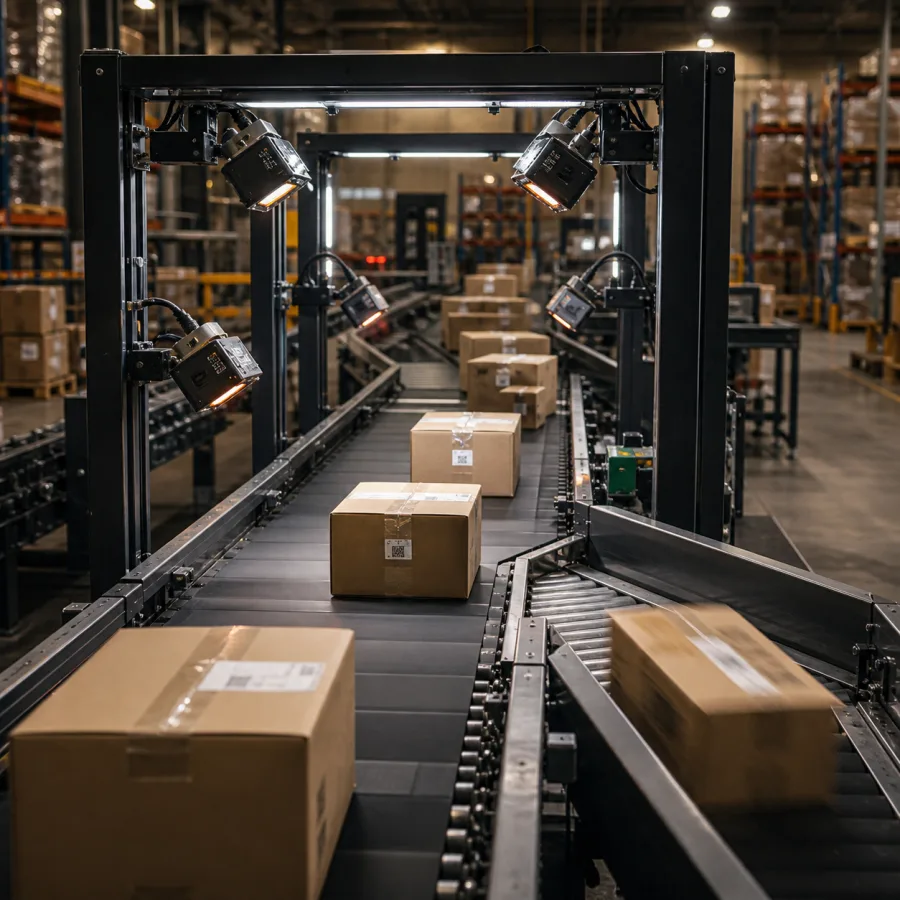 parcel flow before the sorter