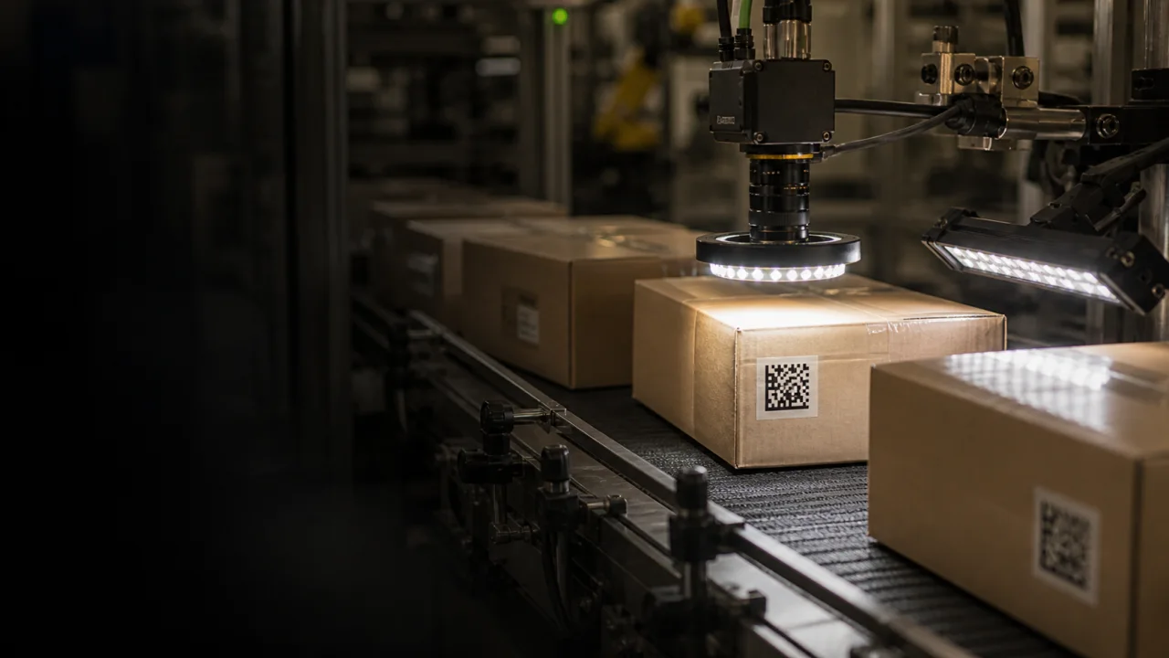 Diagnostics desk: labels with codes and a reader